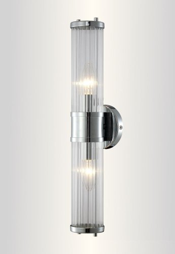 Бра SANCHO AP2 CHROME Crystal Lux прозрачный на 2 лампы, основание хром в стиле классический  фото 4